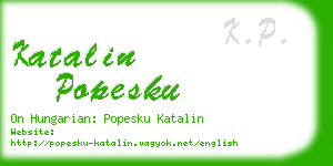 katalin popesku business card